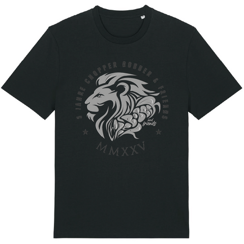 Chopper Bobber Herren T-Shirt "5 Jahre" Grauer Druck