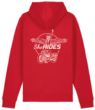 She Rides Unisex Hoodie Drummer Red "Beflügelt"