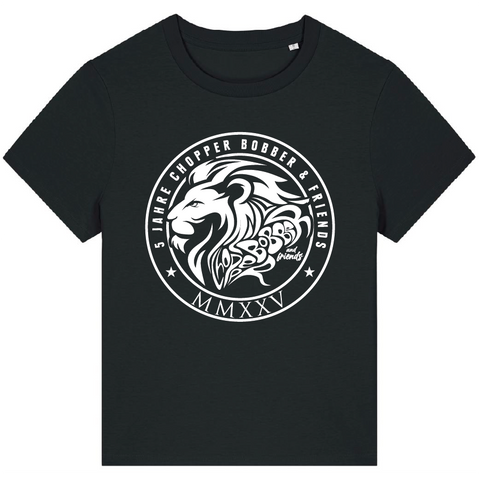 Chopper Bobber Damen T-Shirt "5 Jahre" Weißer Druck