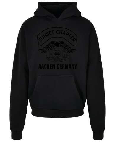 Sunset Chapter Oversized Hoodie "Black On Black"