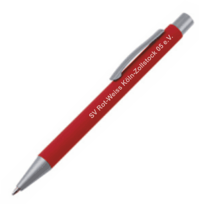 S.V. Rot-Weiss Zollstock Kugelschreiber Gummierung
