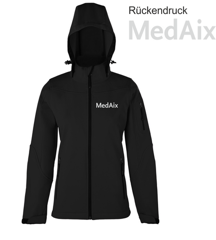 MedAix Damen Softshell Jacke mit Reflektionsdruck "MedAix"